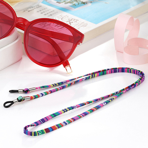 Gafas de sol de 5mm de ancho, correa de cordón de estilo étnico de algodón con cordón para gafas, correa de cuello, correa de cuerda, cable para gafas ► Foto 1/6