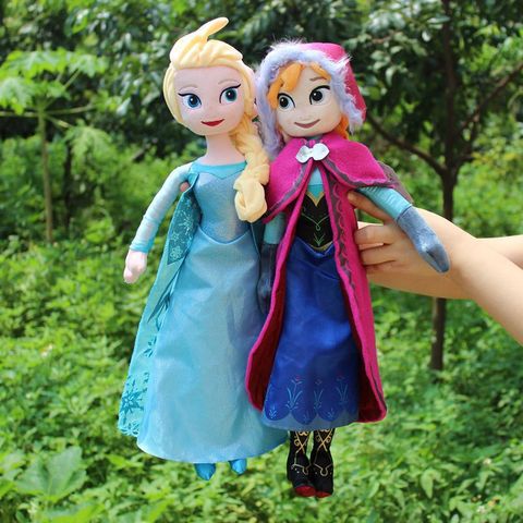 Juguetes de peluche de 40cm 30cm Frozen para niñas, Juguetes bonitos para niñas, muñecas de princesa Anna y Elsa, regalos de cumpleaños para niñas Pelucia Boneca Juguetes ► Foto 1/6