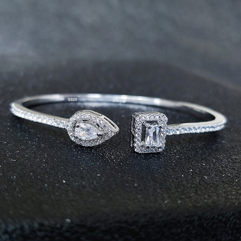 Pulsera abierta ajustable de Plata de Ley 925 con forma de serpiente punk para mujer, joyería de regalo para aniversario, venta al por mayor, S5214 ► Foto 1/4