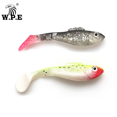 W.P.E-señuelo suave de silicona, 1 Uds., 8cm/10cm, 5,9g/g 12,5, cuerpo de goma suave, cebo de natación, aparejo de pesca, señuelo para pesca de lubina ► Foto 1/6