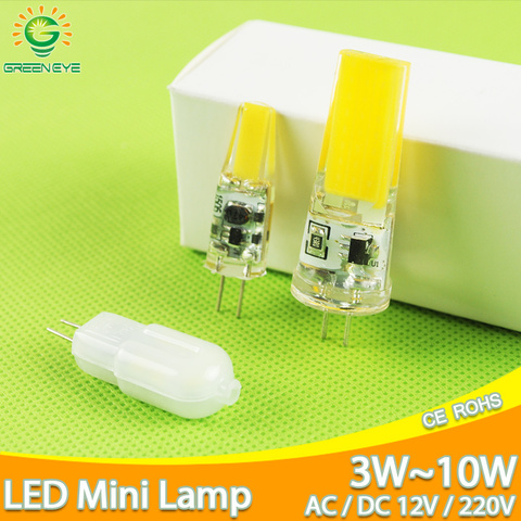 Regulable 12V/220V Mini G4 luz LED Bombilla LED 4W 6W 10W AC DC LED G4 araña reemplazar la luz halógena Mini Bombilla LED halógena de recambio de la ampolla ► Foto 1/6