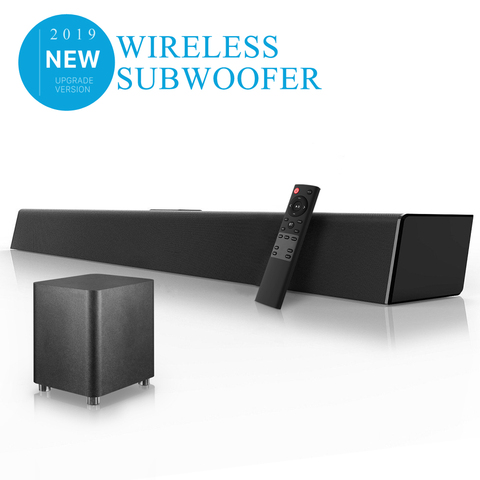 Sistema de sonido para cine en casa, barra de sonido, Altavoz Bluetooth, soporte óptico AUX Coaxial, Subwoofer Inalámbrico para TV ► Foto 1/6