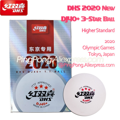 Bola de tenis de mesa DHS DJ40 + 3-Star, estándar superior para 2022 Juegos Olímpicos de Tokio, plástico ABS DHS 3 Star Pelotas de Ping Pong, novedad de 2022 ► Foto 1/6