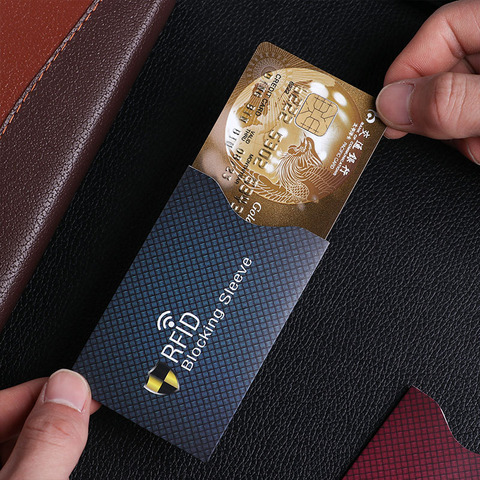 5 uds colorido Anti robo RFID tarjeta manga Tarjeta de bloqueo de protección Banco tarjeta de escáner RFID Protector de la tarjeta de crédito ► Foto 1/6