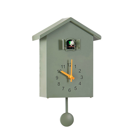 Reloj de pared nórdico con diseño de cuco de madera, reloj moderno con diseño de aves, sala de estar péndulo para, decoración para el hogar, regalo para dormitorio, FZ999 ► Foto 1/6