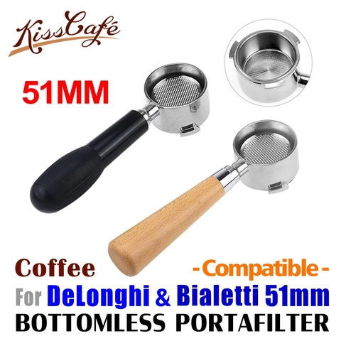 Portafiltro para DeLonghi EC680 EC685 máquina de café de acero inoxidable sin base soporte de filtro mango de una sola taza ► Foto 1/6