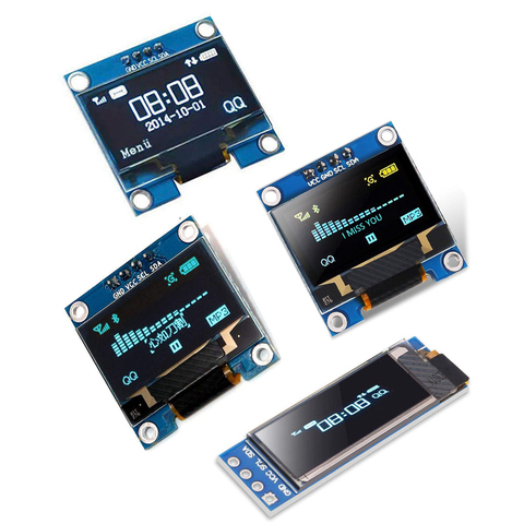 Módulo de pantalla OLED IIC para Arduino, pantalla de 0,91 pulgadas, 0,96 pulgadas, blanco/amarillo, azul, 12864, I2C SSD1306 monitor de pantalla LCD ► Foto 1/6