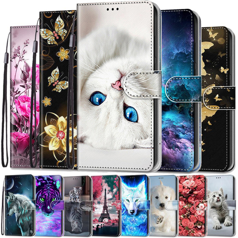 Funda de cuero para ZTE Blade A3 A5 A7 2022 L8 A7s 20 Smart Flip caso cartera cubierta bolsa de Teléfono de lujo magnético ranura de tarjeta de soporte titular de la ► Foto 1/6