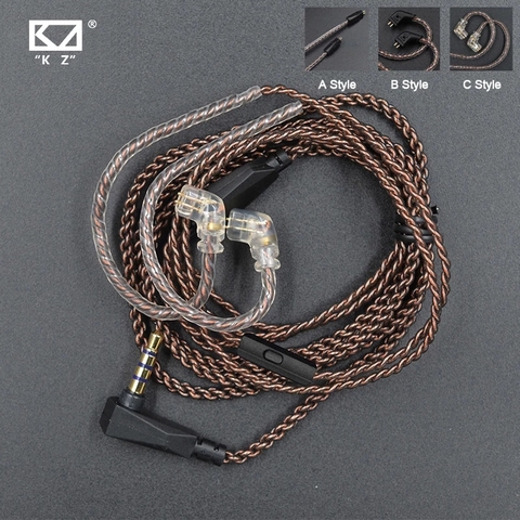 KZ Cable Original libre de oxígeno de cobre de alta pureza actualización Original Cable para ZS3 ZS4 EDX ZSN ZST ASX EDX ZSX CA4 C12 C16 ZAX C10 ► Foto 1/6