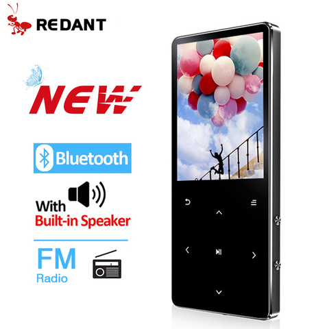 REDANT-reproductor de MP3, con altavoz Bluetooth y tecla táctil incorporada de 8GB 16 GB, mini walkman portátil de alta calidad de metal con grabación de radio FM ► Foto 1/6