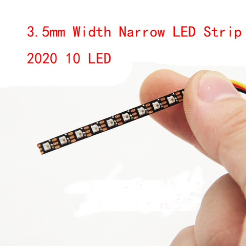 Chip de tira flexible WS2812, 3,5mm de ancho, 5V, con 10 2022 LED RGB IC integrado, 50mm de longitud, para Whoop FPV Racing ► Foto 1/4