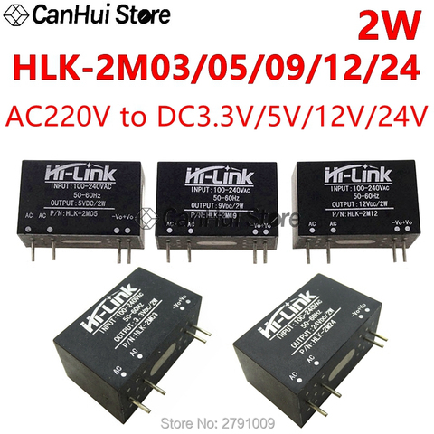 MINI interruptor de aislamiento inteligente para el hogar, HLK-2M05 2M03/09/12/24 AC-DC 220V a 3,3 V/5V/9V/12V/24V 2W ► Foto 1/6