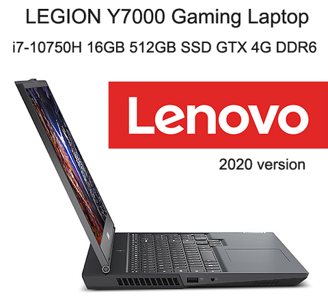Lenovo-ordenador portátil para videojuegos LEGION Y7000, con I7-10870H, 16GB, 2022 GBSSD, GTX, 4G, gráficos, 512 pulgadas, FHD, retroiluminado, typc-c, RJ45, HDMI, 15,6 ► Foto 1/6