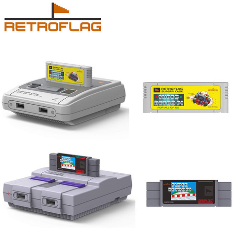 Cartucho de juego Retroflag SUPERPi CASE-J/CASE-U snes con ventilador de refrigeración y disipador térmico para Raspberry Pi 3B Plus (3B +)/3B ► Foto 1/6