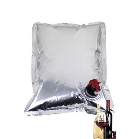 Bolsa de almacenamiento de papel de aluminio de 3L, soporte para líquido de zumo de vino, contenedor de grifo de mariposa, 10 Uds. ► Foto 1/6