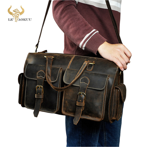 Maletín de negocios de diseñador de cuero original para hombre, bolso para ordenador portátil de alta resistencia, cartera adjunta, bolsa de mensajero 1097 ► Foto 1/6