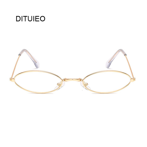 Gafas montura clásica con marco de Metal para hombre y mujer, lentes ópticas transparentes ovaladas para ordenador, anteojos pequeños con marco de lectura ► Foto 1/4