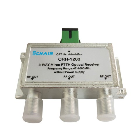 Receptor óptico Mini CATV FTTH, 47-1000MHz, 3 vías, receptor óptico pasivo FTTH negativo ► Foto 1/3