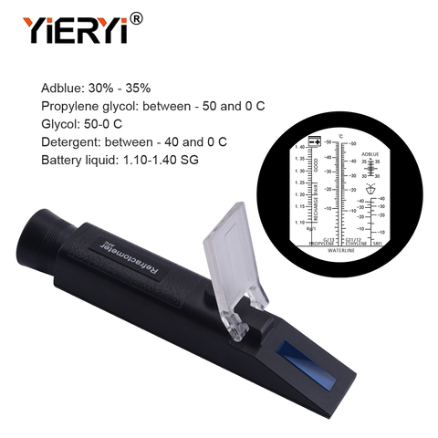 Yieryi-refractómetro 4 en 1 anticongelante, líquido de motor, glicol, punto anticongelante, batería de coche, probador de mano ATC, nuevo ► Foto 1/6