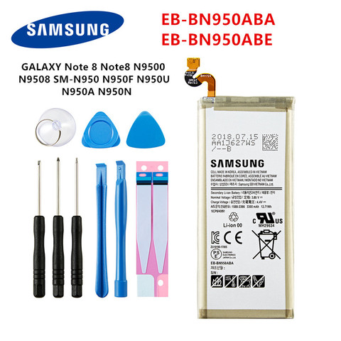 SAMSUNG-EB-BN950ABA original de EB-BN950ABE, batería de 3300mAh para Samsung GALAXY Note 8 N9500 N9508 SM-N950 N950F/U N950A N950N + herramientas ► Foto 1/5