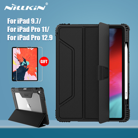 Funda NILLKIN para iPad 9,7 para iPad Pro 11, funda para iPad Pro 12,9, funda con tapa inteligente, cubierta para regalo, Protector de pantalla, portalápices ► Foto 1/6