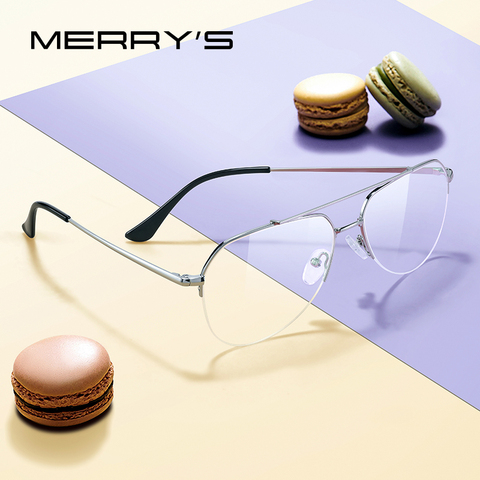 MERRYS-gafas clásicas de piloto para hombre y mujer, gafas graduadas para miopía, montura óptica S2690 ► Foto 1/6