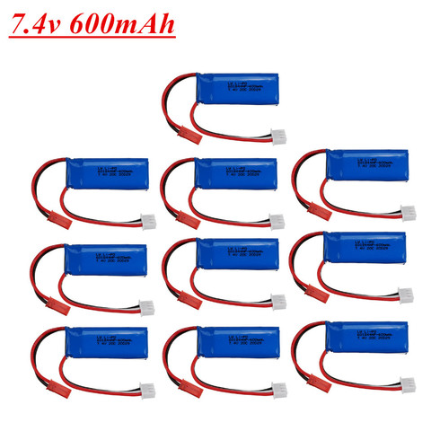 7,4 V 600mAh Lipo batería para WLtoys K969 K979 K989 K999 P929 P939 RC piezas del coche 2s batería de 7,4 v para WLtoys K969 ► Foto 1/3