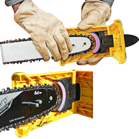 Afilador de motosierra portátil, herramienta de carpintería trituración con dientes y piedra de afilar, trituradora pequeña ► Foto 1/6