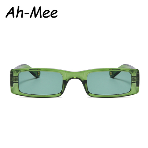 Gafas de sol rectangulares para mujer y hombre, anteojos de sol unisex con montura cuadrada pequeña, Estilo Vintage, Retro, verde claro, UV400, 2022 ► Foto 1/6