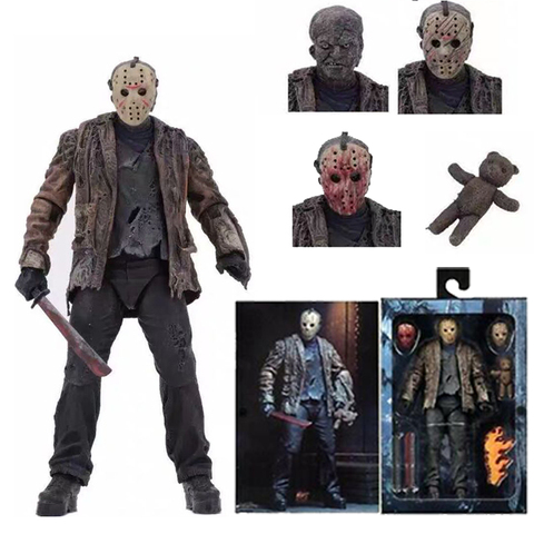 7,2 pulgadas 18cm 2022 nuevo tipo de Original NECA Freddy Jason FVJ final Jason Voorhees figura de acción Colletable modelo juguete para regalo ► Foto 1/6