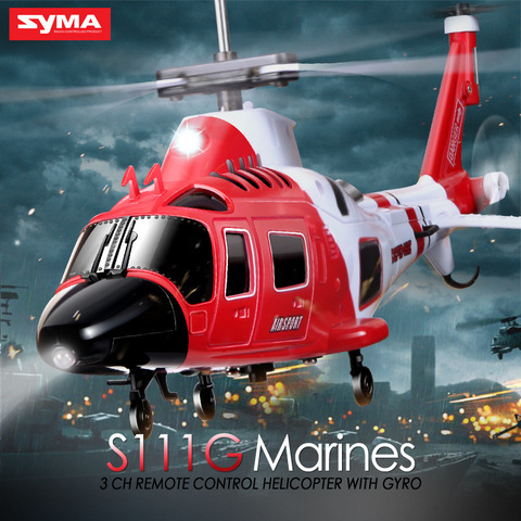SYMA-helicóptero militar S111G/S109G de aleación de simulación, versión mejorada anticaída armada, juguete para regalo ► Foto 1/6