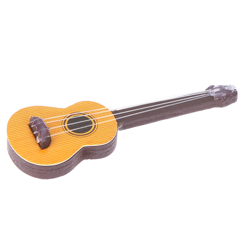 7cm * 2cm Mini Guitarra casa de muñecas miniaturas precioso Gnomo de jardín Hada terrario con musgo manualidades decorativas instrumentos musicales ► Foto 1/6