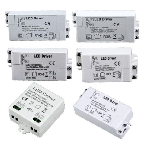 Transformadores de iluminación de alta calidad, controlador seguro para tira LED 110 220, fuente de alimentación, 12V, 60w, 36w, 24w, 12w, 6w, 3528 V-5050 V ► Foto 1/4