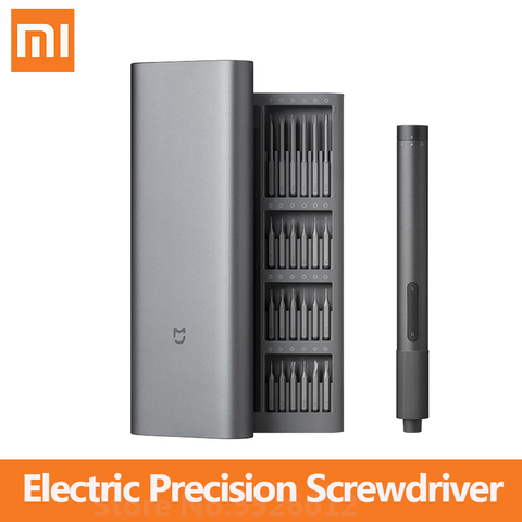 Xiaomi-Kit de destornilladores de precisión eléctrico Mijia, 2 velocidades de torsión, 24 S2 Bits, carcasa de aluminio magnética recargable tipo C ► Foto 1/6