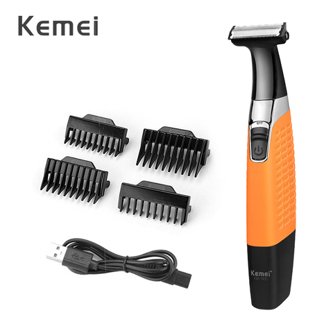 Kemei-Afeitadora eléctrica para hombres, afeitadora profesional recargable para Barba, cuchilla inalámbrica, máquina de afeitar el pelo resistente al agua ► Foto 1/6