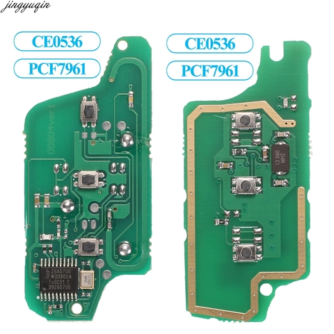 Jingyuqin-Placa de control remoto para coche Peugeot, placa de control remoto ASK CE0523/0536 MHZ PCF7941/434 ID46, Chip para Peugeot 7961 407 408 307 Citroen C2 C3 C4 C5 ► Foto 1/3