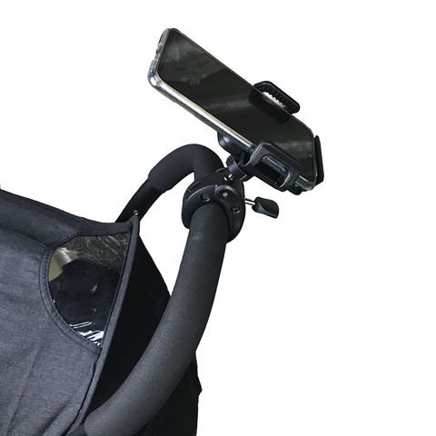 Soporte de teléfono móvil para cochecito de bebé, abrazadera Universal giratoria de 360 grados para silla de ruedas, soporte para teléfono ► Foto 1/6
