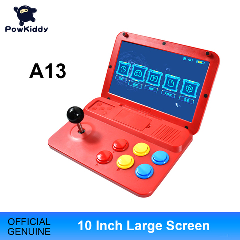 POWKIDDY-Joystick Arcade A13 de 10 pulgadas, CPU de cuatro núcleos, simulación de videojuegos, consola Retro, regalo para niños ► Foto 1/6