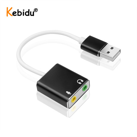 Tarjeta de sonido Usb externa USB a Jack 3,5mm adaptador Audio para auriculares micrófono tarjeta de sonido para Mac Windows Compter Android Linux ► Foto 1/6