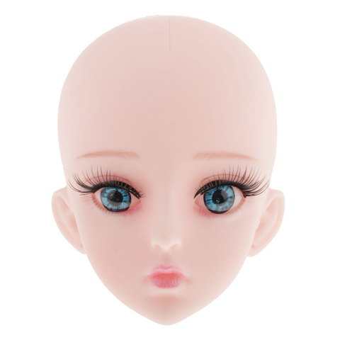 Molde de cabeza de muñeca BJD, con piel y ojos 4D, para muñecas DOD, SD, DZ, DIY, muñecos de Cosplay personalizados, fabricación y reparación, 1/3 ► Foto 1/6