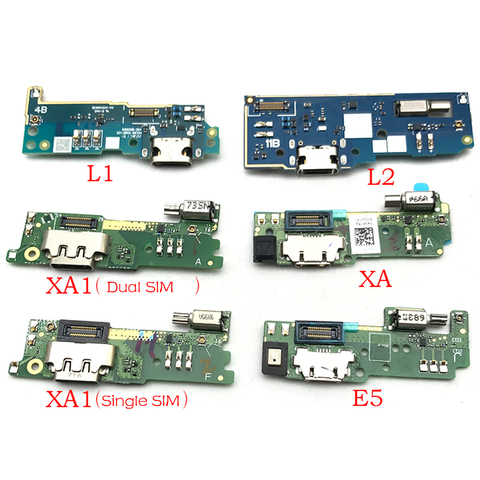 Conector de puerto de carga Micro USB, Cable flexible, placa de micrófono para Sony Xperia E5 L1 L2 M5 XA XA1 XA2 Ultra, 1 unidad ► Foto 1/4