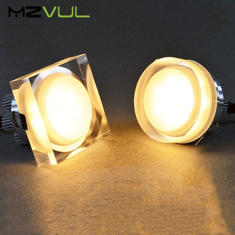 Luz descendente de LED de cristal lámpara LED empotrable para decoración del hogar, 5W, 10W, 12W, 110V, 220V ► Foto 1/6