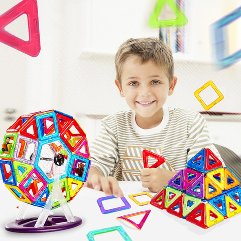 Bloques de construcción magnéticos para niños, juguetes de imanes de gran  tamaño y tamaño Mini, juego de construcción de diseñador, regalos para niños  - AliExpress