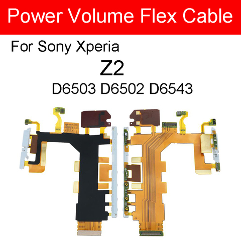 Motherboard Flex Cable volumen botón de encendido y micrófono Flex para Sony Xperia Z2 D6503 D6502 D6543 piezas de repuesto ► Foto 1/1