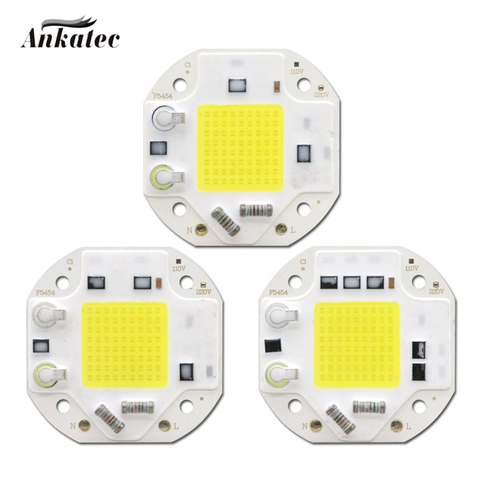 AC110-220V LED de alta potencia con Chip COB, lámpara de diodo de 20W, 30W, 50W, matriz LED blanca fría y cálida para bricolaje, foco reflector para exteriores ► Foto 1/6