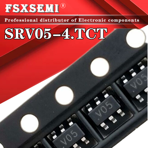 10 Uds. SRV05-4.TCT SRV05 código: V05 SOT23-6 SRV05-4 de diodo para televisores ► Foto 1/2
