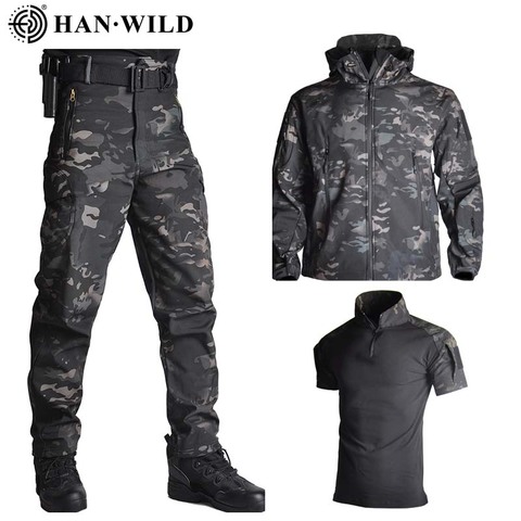 TAD chaqueta de caza de piel de tiburón, pantalones, camisas, trajes de Camping, chaquetas impermeables a prueba de viento, Softshell, uniforme militar, ropa del ejército ► Foto 1/6