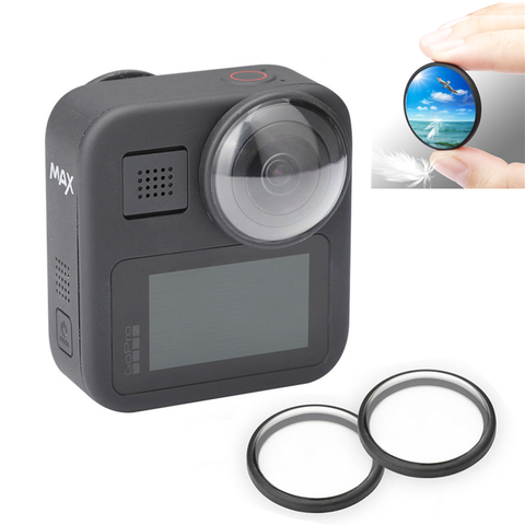 Protector de lente con filtro UV para GoPro Max, 2 uds., antiarañazos, negro, HD, accesorios para Cámara de Acción ► Foto 1/6