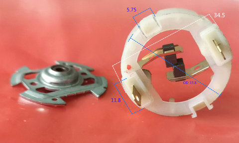 Soporte de cepillo de carbono de 35MM, cubierta trasera de montaje para destornillador eléctrico, motor de CC, Rs550, 555, 12V, piezas de reparación de taladro de carga ► Foto 1/6