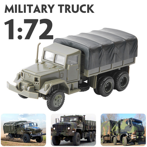 Camión Militar 1:72 M35, vehículo blindado de ruedas 4D, modelo de ensamblaje libre de goma, juguete militar, regalos para coche para niños ► Foto 1/6